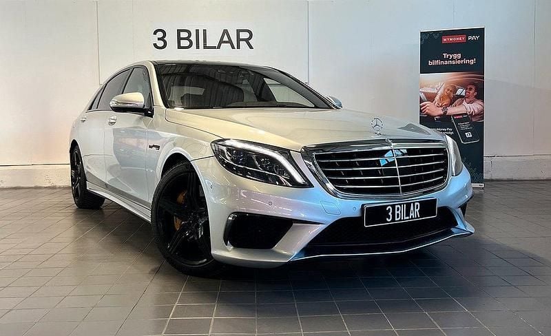 Silver Begagnad 2013 Mercedes S63 AMG AMG Sedan | 589 900 kr (Dyr) - Bild 1/4