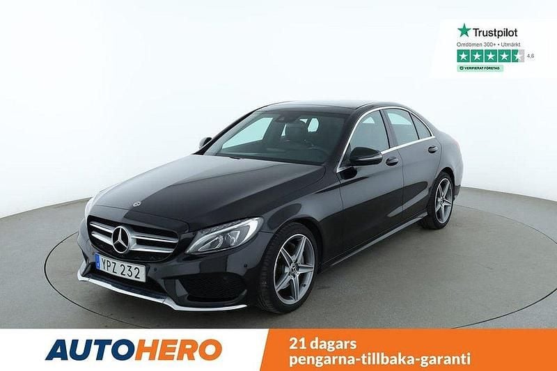 Svart Begagnad 2017 Mercedes C220 AMG line Sedan | 255 000 kr (Marknadspris) - Bild 1/4