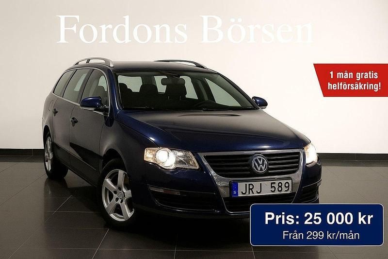 Mörkblå Begagnad 2009 VW Passat Sportline Kombi | 25 000 kr - Bild 1/4