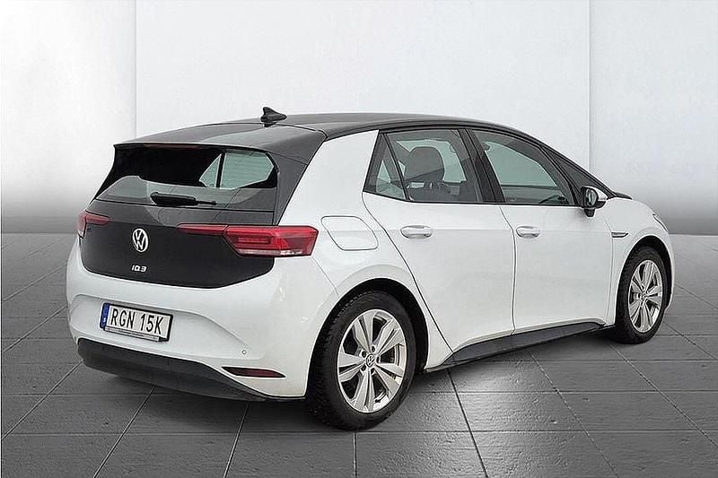 Begagnad VW ID.3 Pro Performance 150 kW (204 HK) 2021 Vit Halvkombi