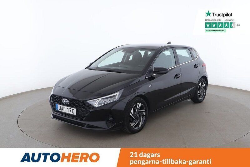 Svart Begagnad 2022 Hyundai i20 Advanced Halvkombi | 199 000 kr (Marknadspris) - Bild 1/4
