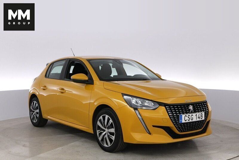 Gul Begagnad 2020 Peugeot 208 Active Halvkombi | 144 000 kr (Marknadspris) - Bild 1/4