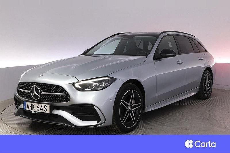 Silver Begagnad 2022 Mercedes C300e AMG Kombi | 444 900 kr - Bild 1/4