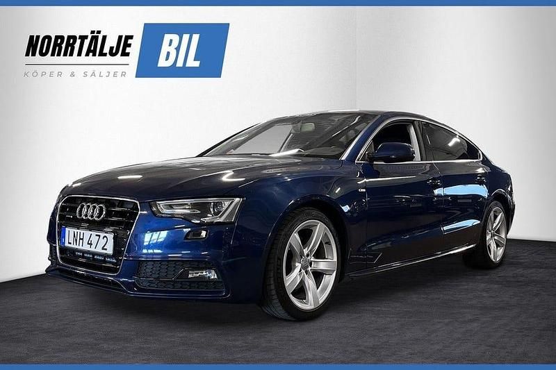 Blå Begagnad 2015 Audi A5 Sportback S-Line Halvkombi | 164 900 kr (Marknadspris) - Bild 1/3