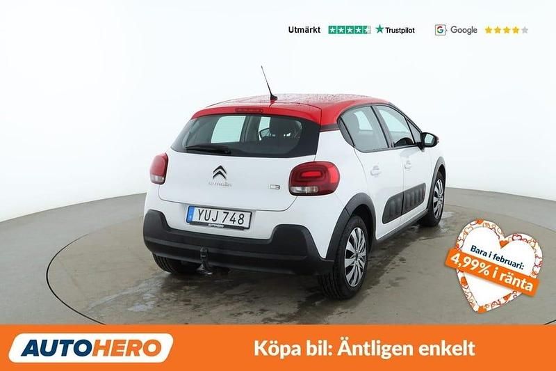 Begagnad Citroën C3 PureTech 112 HK (82 kW) 2018 Vit Sedan