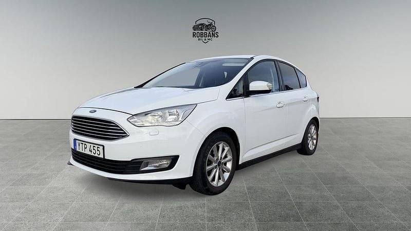 Vit Begagnad 2017 Ford C-MAX Titanium Minibuss | 93 900 kr (Bra pris) - Bild 1/4