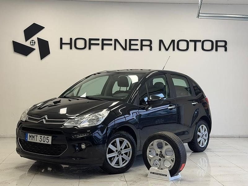 Begagnad Citroën C3 PureTech 82 HK (60 kW) 2015 Svart Halvkombi