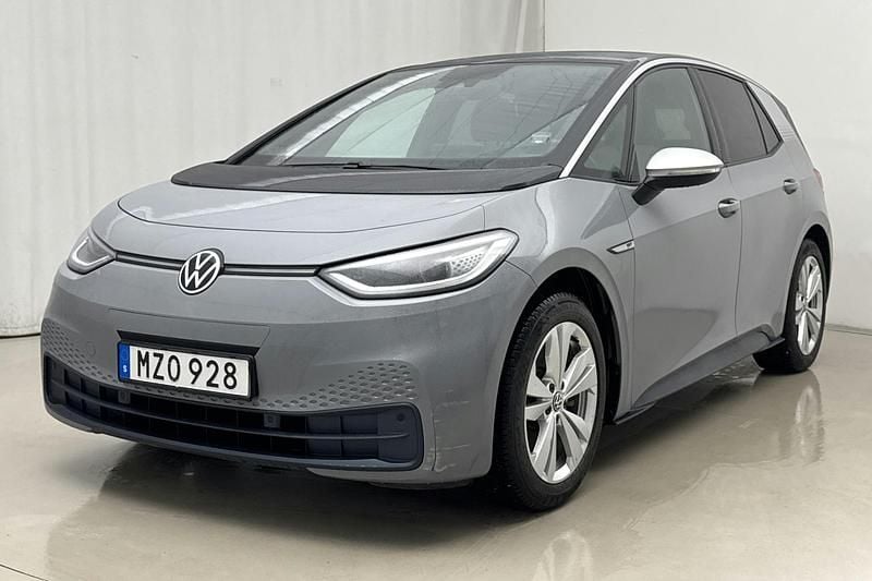 Grå Begagnad 2020 VW ID.3 Pro Halvkombi | 200 000 kr (Marknadspris) - Bild 1/4