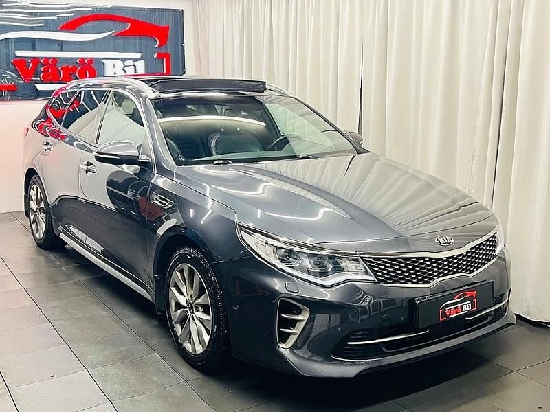 Grå Begagnad 2016 Kia Optima GT-Line Kombi | 154 900 kr (Marknadspris) - Bild 1/4