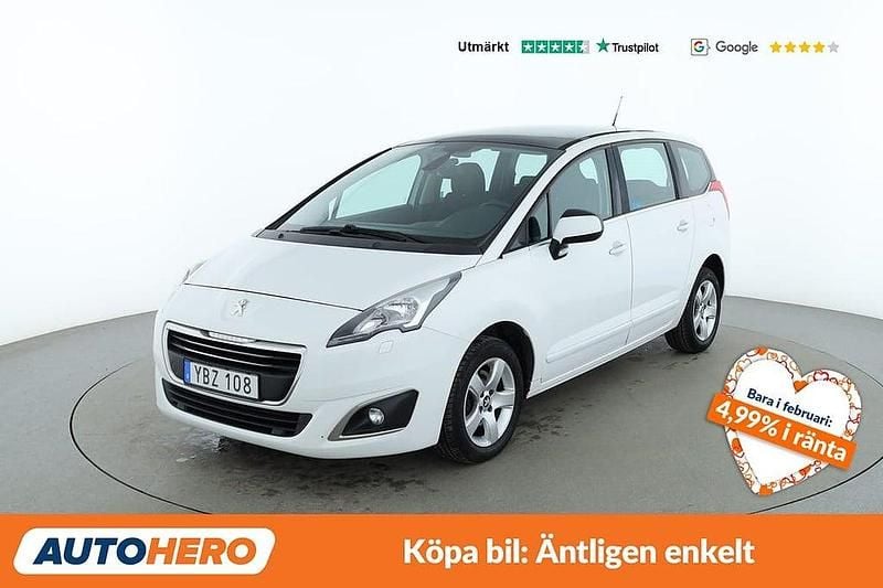 Begagnad Peugeot 5008 Active 121 HK (88 kW) 2016 Vit Kombi