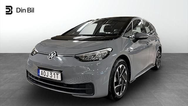 Grå Begagnad 2021 VW ID.3 Pro Performance Halvkombi | 209 900 kr (Bra pris) - Bild 1/4
