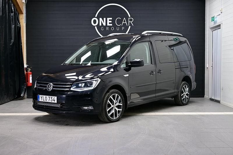 Begagnad VW Caddy Maxi Life Life 150 HK (110 kW) 2018 Svart Minibuss