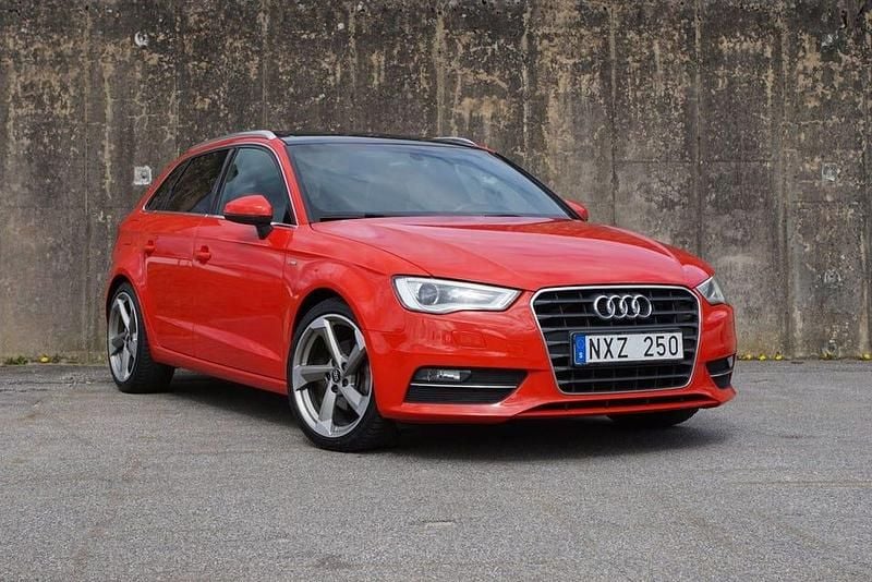 Begagnad Audi A3 S-Line 150 HK (110 kW) 2013 Röd Halvkombi