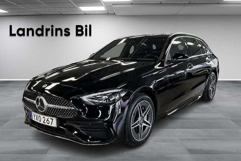 Svart Begagnad 2022 Mercedes C300e AMG line Kombi | 439 900 kr (Marknadspris) - Bild 1/4