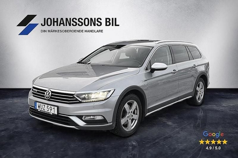Silver Begagnad 2018 VW Passat Alltrack Executive Kombi | 199 900 kr (Marknadspris) - Bild 1/4