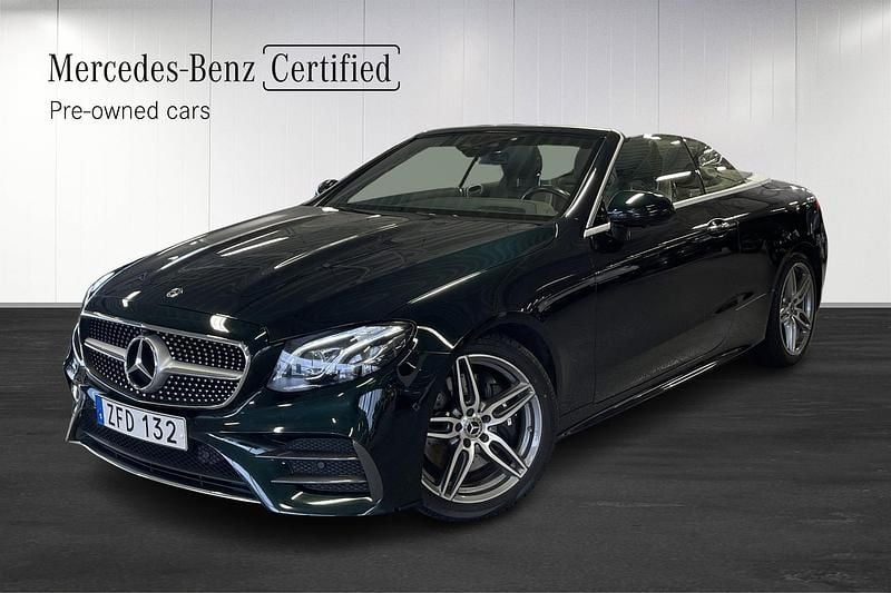 Svart Begagnad 2018 Mercedes E300 AMG line Cab | 439 900 kr (Marknadspris) - Bild 1/4