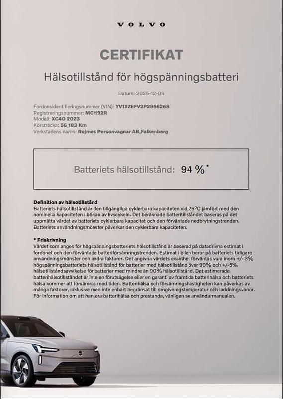 Begagnad Volvo XC40 Core 185 kW (252 HK) 2022 Grön SUV