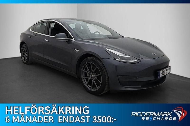 Begagnad Tesla Model 3 Standard Range Plus 189 kW (258 HK) 2019 Grå Sedan