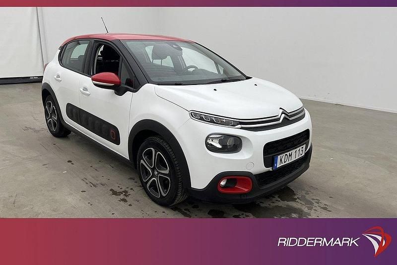 Vit Begagnad 2018 Citroën C3 Feel Halvkombi | 124 800 kr (Marknadspris) - Bild 1/3