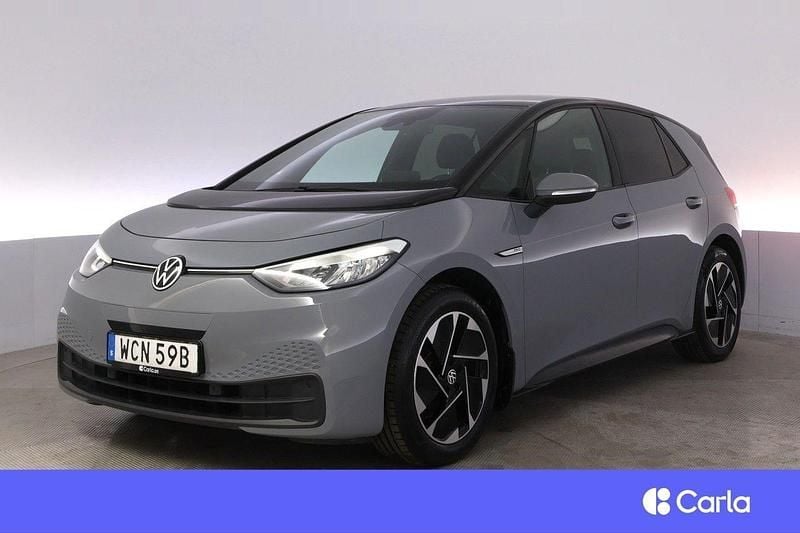 Grå Begagnad 2020 VW ID.3 Pro Performance Halvkombi | 239 900 kr (Marknadspris) - Bild 1/4