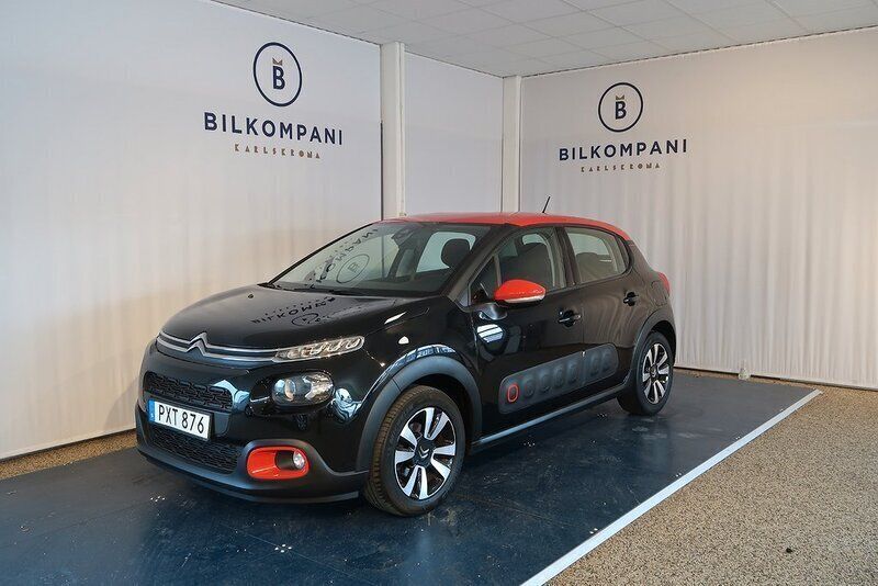 Svart Begagnad 2018 Citroën C3 Halvkombi | 89 900 kr (Marknadspris) - Bild 1/4