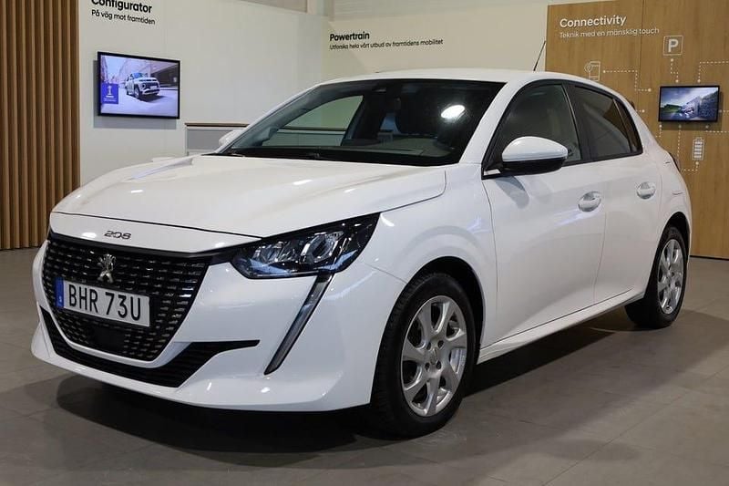 Vit Begagnad 2020 Peugeot 208 Active Halvkombi | 149 800 kr (Marknadspris) - Bild 1/3