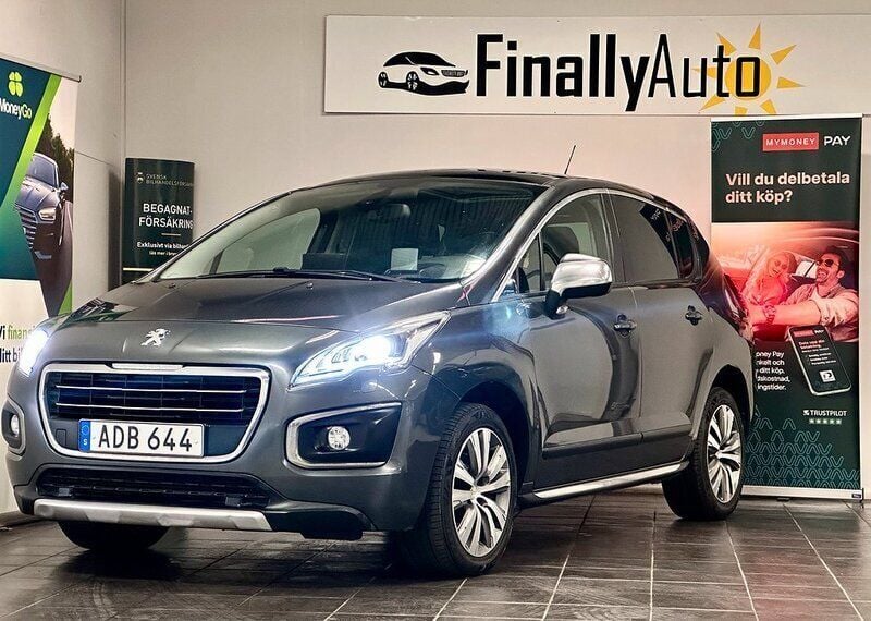 Mörkgrå (grå) Begagnad 2015 Peugeot 3008 Kombi | 94 900 kr (Marknadspris) - Bild 1/4