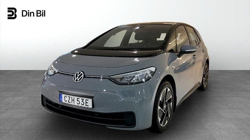 Grå Begagnad 2021 VW ID.3 Pro Performance Halvkombi | 219 900 kr (Marknadspris) - Bild 1/4
