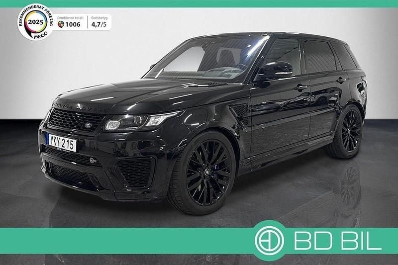 Begagnad Land Rover Range Rover Sport SVR 551 HK (405 kW) 2017 Svart SUV