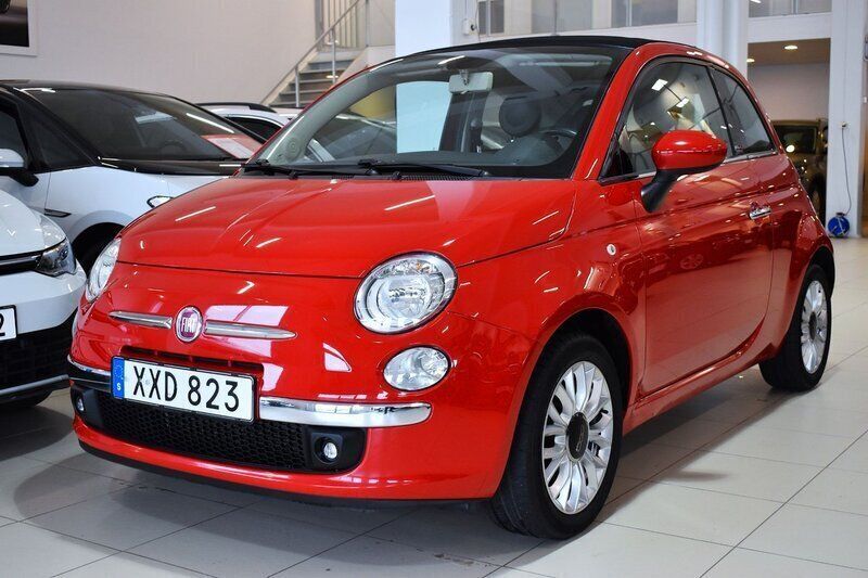 Röd Begagnad 2014 Fiat 500C Lounge Cab | 79 000 kr (Marknadspris) - Bild 1/4