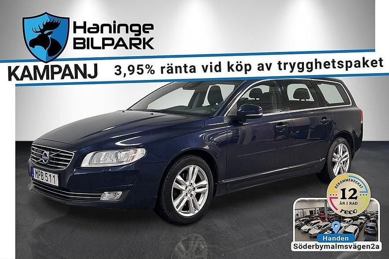Blå Begagnad 2014 Volvo V70 Business Edition Kombi | 164 995 kr (Lite dyr) - Bild 1/2