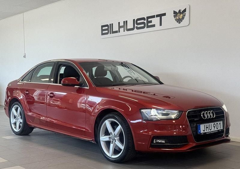 Röd Begagnad 2014 Audi A4 S-Line Sedan | 164 900 kr (Marknadspris) - Bild 1/4