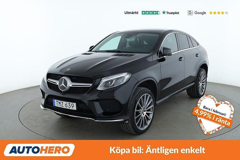 Svart Begagnad 2018 Mercedes GLE350 AMG line Sportkupé | 418 000 kr (Marknadspris) - Bild 1/4