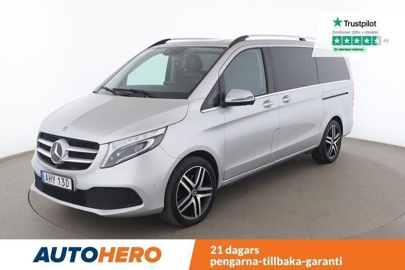 Silver Begagnad 2019 Mercedes V300 Avantgarde Minibuss | 515 000 kr - Bild 1/4
