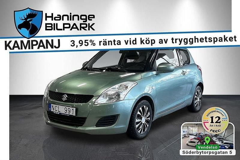 Begagnad Suzuki Swift 94 HK (69 kW) 2012 Grön Halvkombi