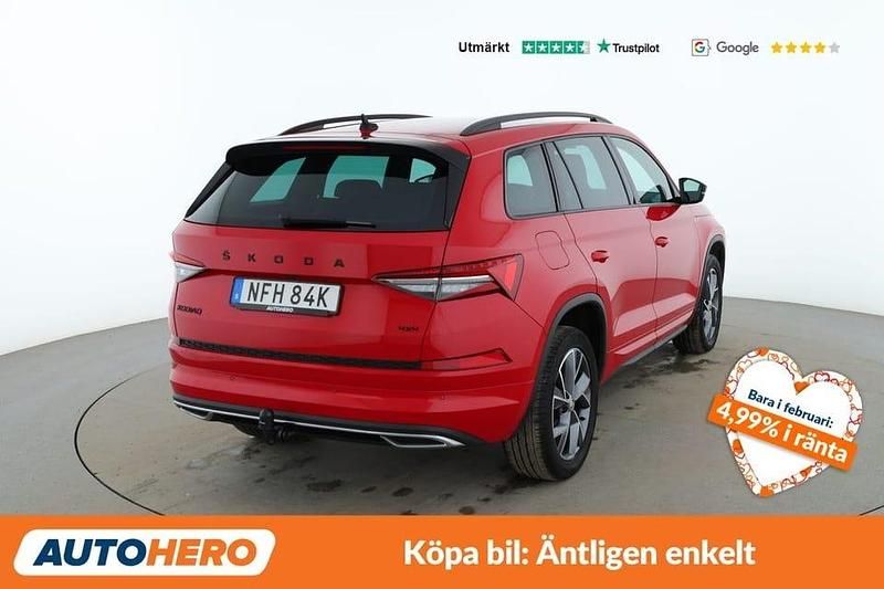 Begagnad Skoda Kodiaq SportLine 203 HK (149 kW) 2022 Röd SUV
