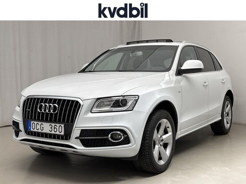 Vit (vit metallic) Begagnad 2014 Audi Q5 S-Line SUV | 174 800 kr (Marknadspris) - Bild 1/3