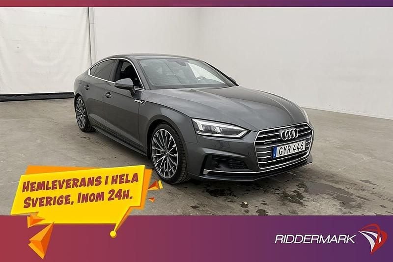 Grå Begagnad 2018 Audi A5 Sportback S-Line Halvkombi | 264 800 kr (Marknadspris) - Bild 1/3