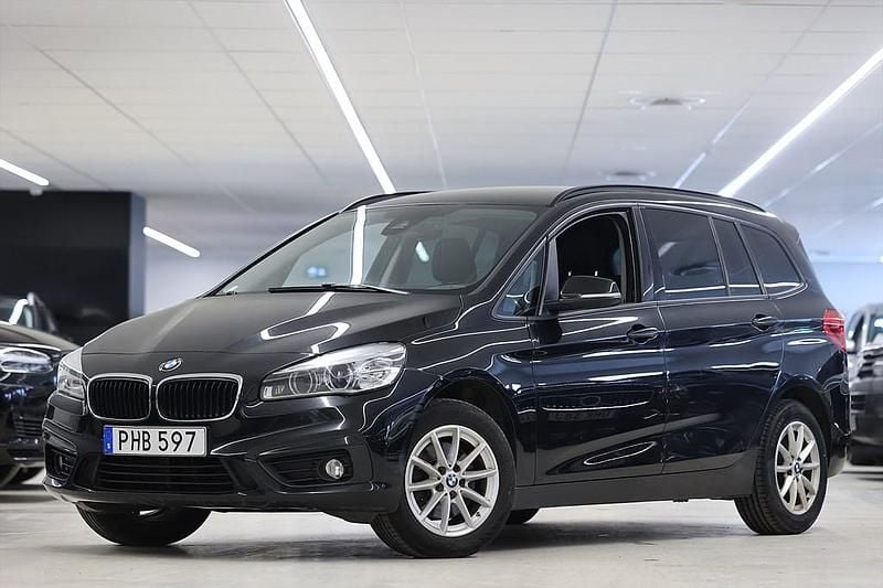 Begagnad BMW 218 Gran Tourer Advantage 2017 Svart Minibuss