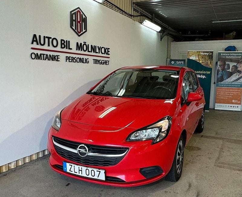 Röd Begagnad 2018 Opel Corsa Enjoy Halvkombi | 56 998 kr (Marknadspris) - Bild 1/4