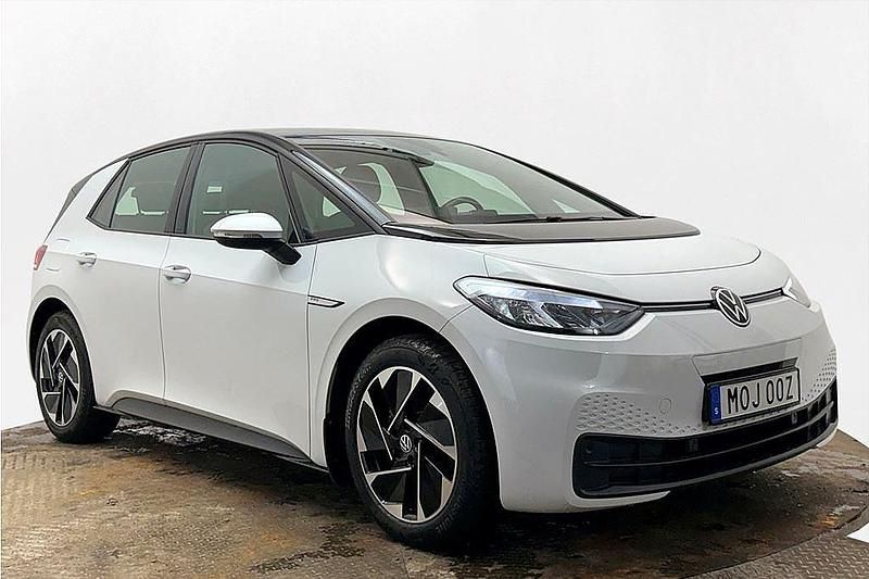 Begagnad VW ID.3 Pro 150 kW (204 HK) 2022 Vit Halvkombi