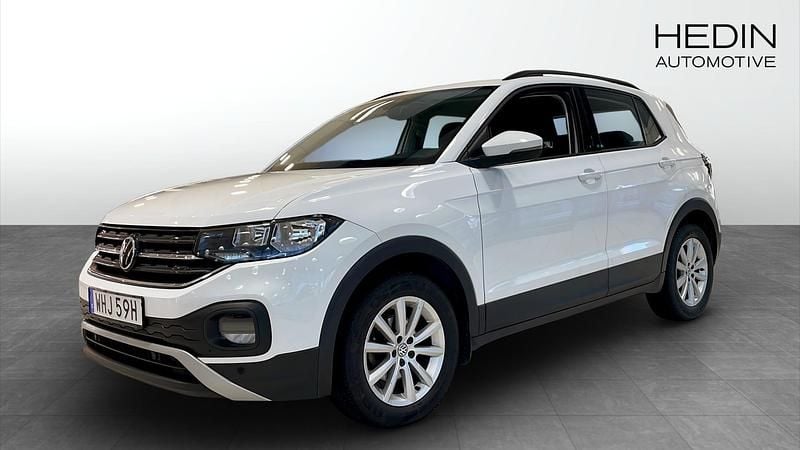 Vit Begagnad 2021 VW T-Cross SUV | 144 900 kr (Marknadspris) - Bild 1/4