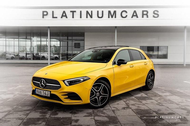 Gul Begagnad 2022 Mercedes A250 Premium Plus Halvkombi | 369 000 kr (Lite dyr) - Bild 1/4