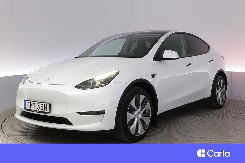 Vit Begagnad 2023 Tesla Model Y Long Range AWD SUV | 417 900 kr (Marknadspris) - Bild 1/4