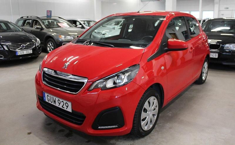 Röd Begagnad 2014 Peugeot 108 Halvkombi | 98 000 kr (Marknadspris) - Bild 1/3