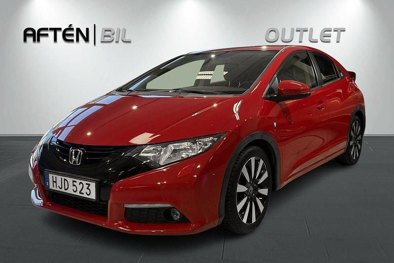Röd Begagnad 2014 Honda Civic Sport Halvkombi | 94 800 kr (Bra pris) - Bild 1/3