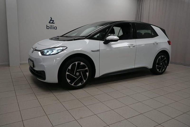 Vit Begagnad 2021 VW ID.3 Pro Performance Halvkombi | 239 000 kr (Marknadspris) - Bild 1/3