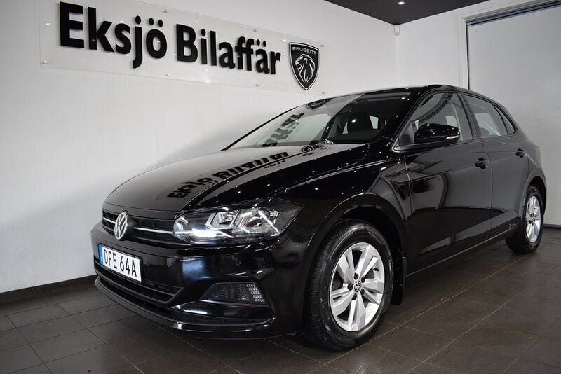 Svart Begagnad 2019 VW Polo Halvkombi | 129 500 kr (Bra pris) - Bild 1/4