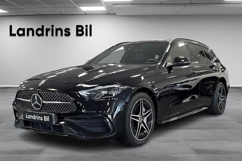 Svart Begagnad 2024 Mercedes C300e AMG Kombi | 529 000 kr (Marknadspris) - Bild 1/4
