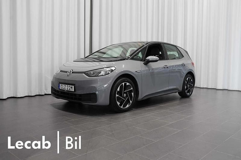 Grå (moonstone grey/black) Begagnad 2021 VW ID.3 Pro Performance Halvkombi | 204 500 kr (Superpris) - Bild 1/4